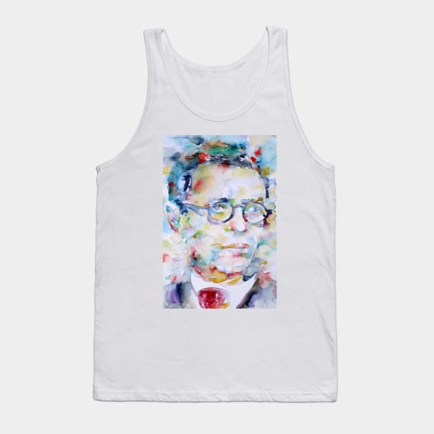 JEAN PAUL SARTRE - watercolor portrait Tank Top by lautir